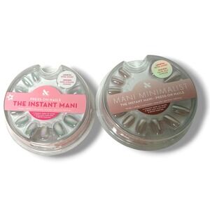 Olive June Press-On Nails XS Round Sheer Lavender Shimmer Taupe Jelly Chrome New